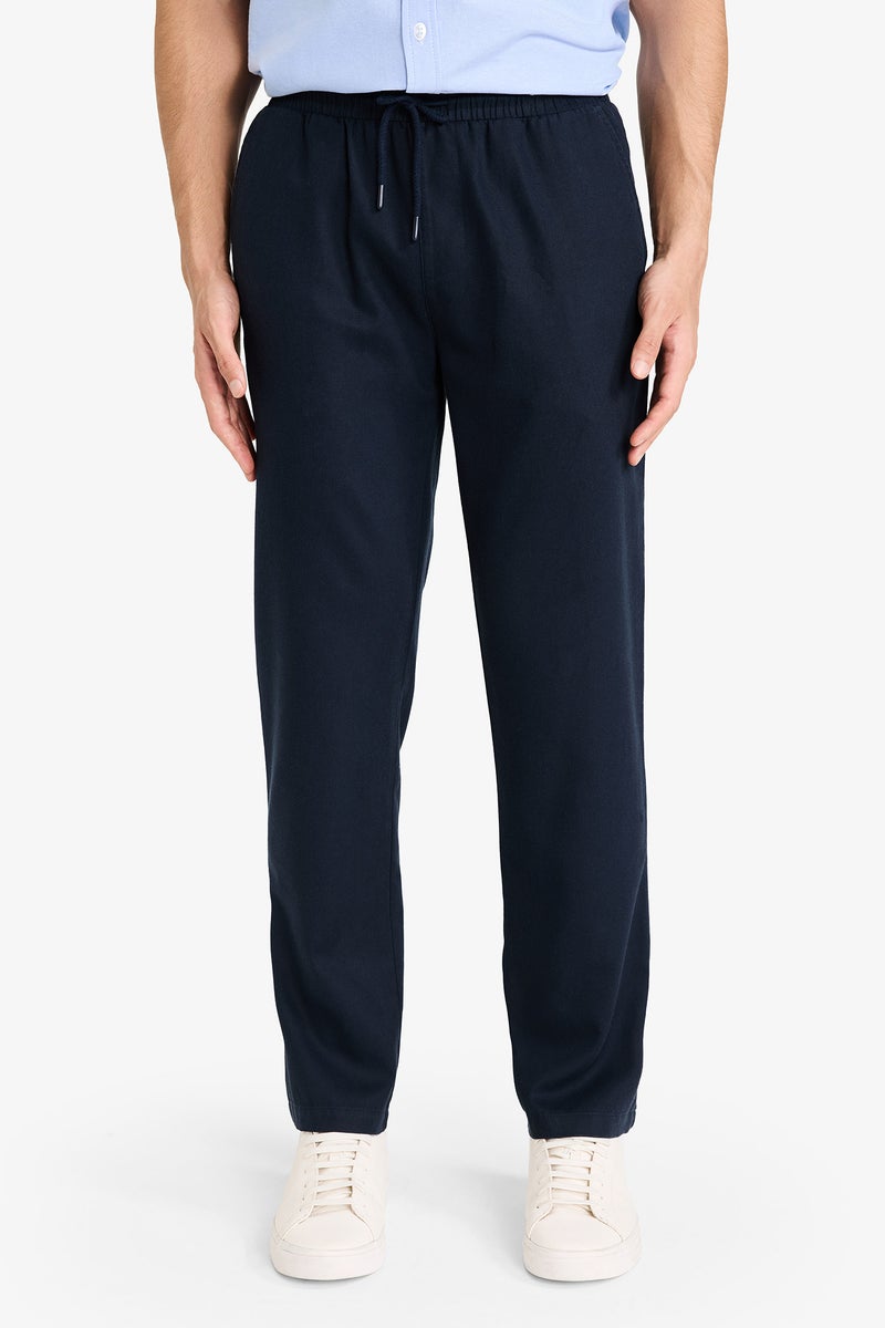 DeFacto Blue Man Soft Textured Jogger Pants Casual - Image 3